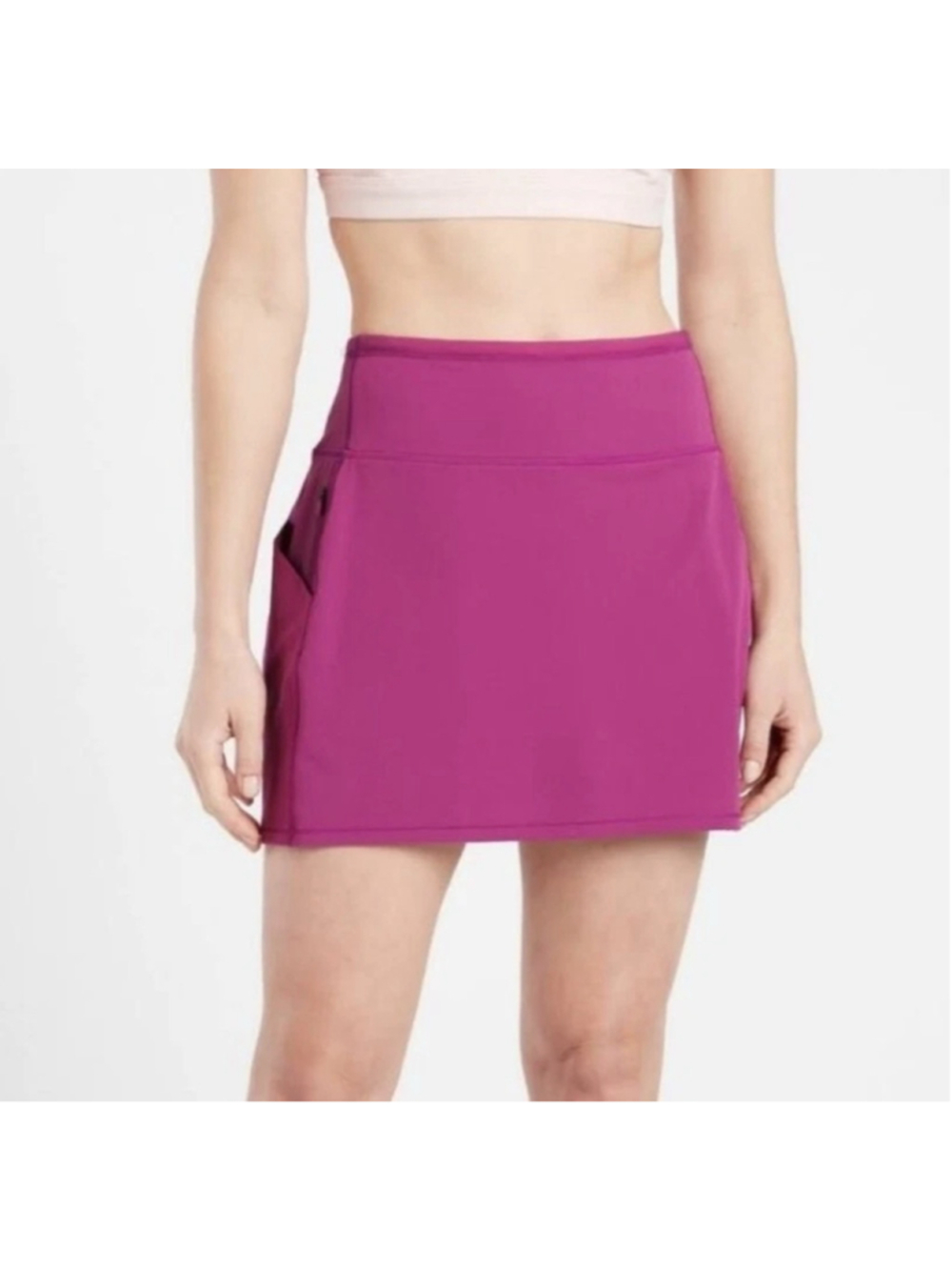 Women's Athleta Action Skort Medium Magenta Dobby 14.5”